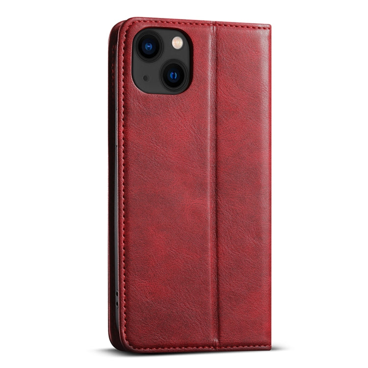 For iPhone 15 Suteni J02 Oil Wax Wallet Leather Phone Case(Red) - HoMEdemic™ 