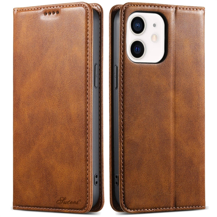 For iPhone 11 Suteni J02 Oil Wax Wallet Leather Phone Case(Brown) - HoMEdemic™ 