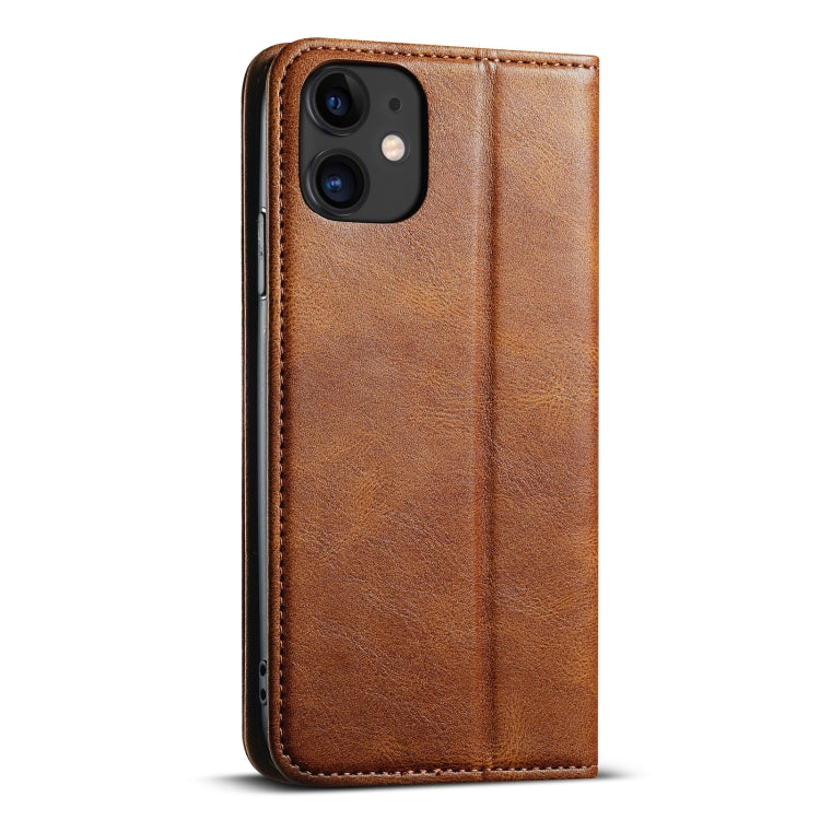 For iPhone 11 Suteni J02 Oil Wax Wallet Leather Phone Case(Brown) - HoMEdemic™ 