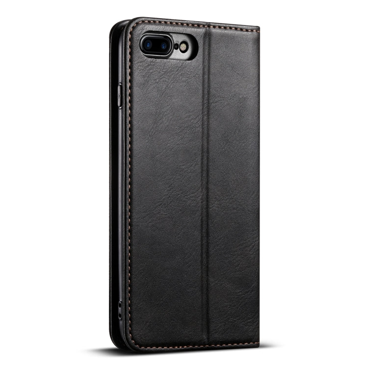 For iPhone 7 / 8 / SE 2022 Suteni J02 Oil Wax Wallet Leather Phone Case(Black) - HoMEdemic™ 