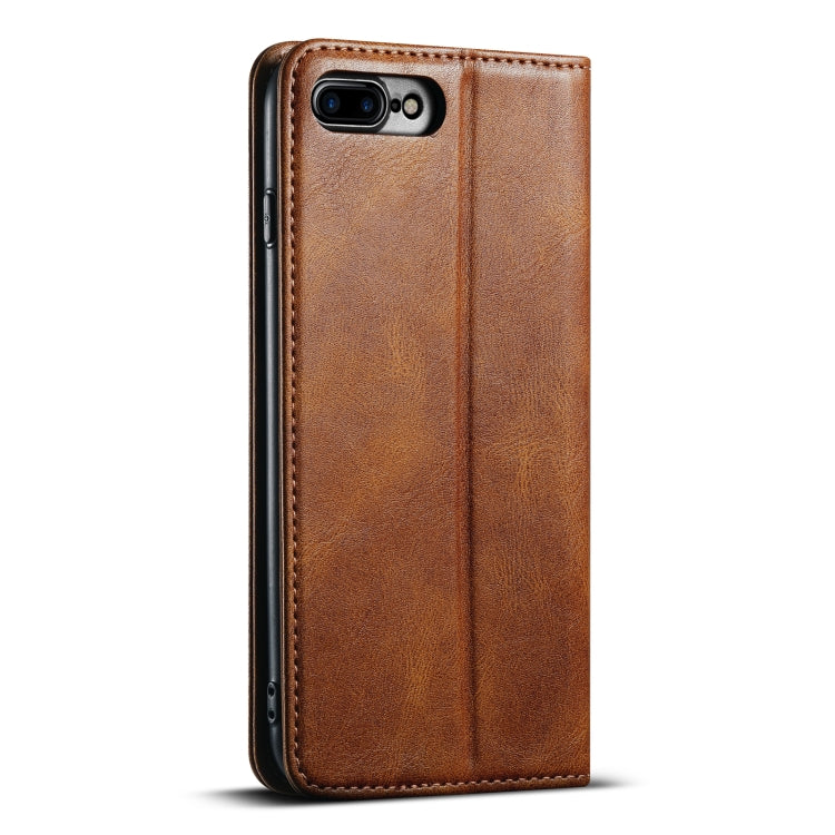 For iPhone 7 / 8 / SE 2022 Suteni J02 Oil Wax Wallet Leather Phone Case(Brown) - HoMEdemic™ 