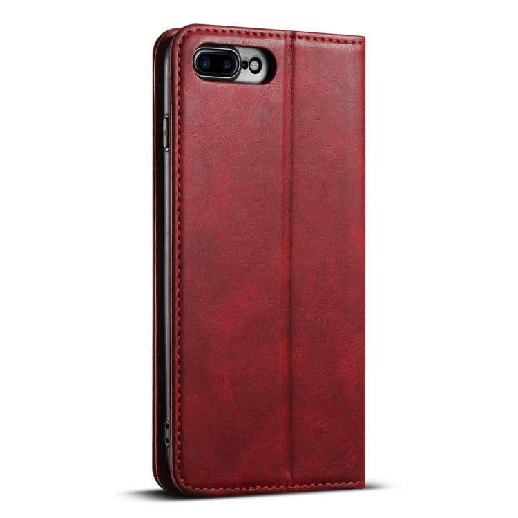 For iPhone 7 / 8 / SE 2022 Suteni J02 Oil Wax Wallet Leather Phone Case(Red) - HoMEdemic™ 