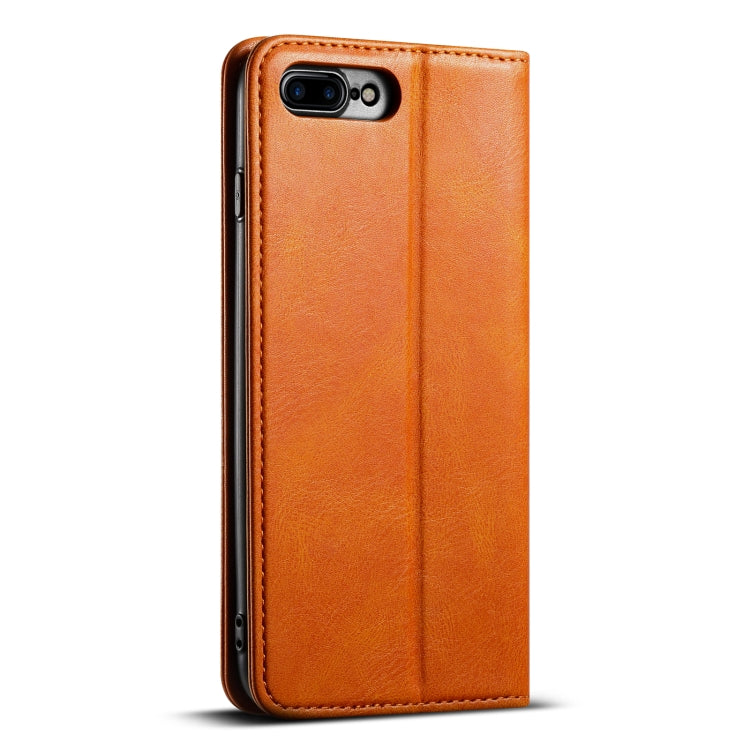 For iPhone 7 / 8 / SE 2022 Suteni J02 Oil Wax Wallet Leather Phone Case(Khaki) - HoMEdemic™ 