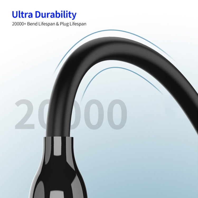 ENKAY 2.4A USB to 8 Pin Fast Charging Data Silicone Cable with LED Display, Length:1m(Black) - HoMEdemic™ 
