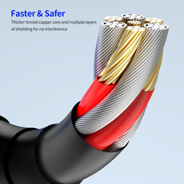 ENKAY 2.4A USB to 8 Pin Fast Charging Data Silicone Cable with LED Display, Length:2m(Black) - HoMEdemic™ 