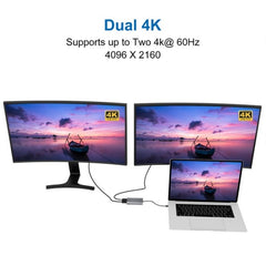 WAVLINK WL-UTA02D Thunderbolt 3 to Dual DisplayPort Adapter Converter Support 4K / 60Hz - HoMEdemic™ 