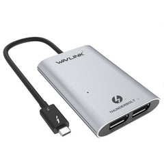 WAVLINK WL-UTA02D Thunderbolt 3 to Dual DisplayPort Adapter Converter Support 4K / 60Hz - HoMEdemic™ 