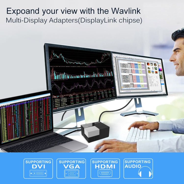 WAVLINK WL-UG39DK3 Fast Charging Gigabit Ethernet Dual Display Video Dock USB 3.0 Hub, Plug:EU Plug - HoMEdemic™ 