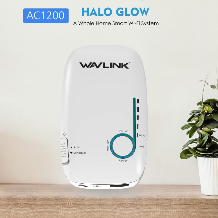 WAVLINK WN576K1 AC1200 Household WiFi Router Network Extender Dual Band Wireless Repeater, Plug:AU Plug (White) - HoMEdemic™ 