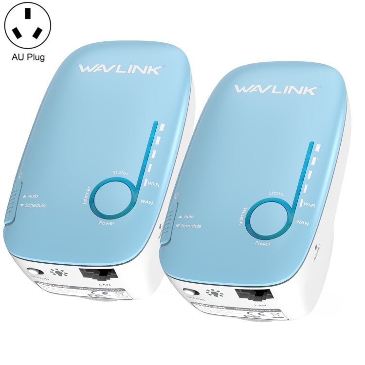 WAVLINK WN576K2 AC1200 Household WiFi Router Network Extender Dual Band Wireless Repeater, Plug:AU Plug (Blue) - HoMEdemic™ 