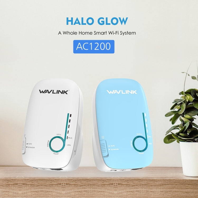 WAVLINK WN576K2 AC1200 Household WiFi Router Network Extender Dual Band Wireless Repeater, Plug:US Plug (White) - HoMEdemic™ 