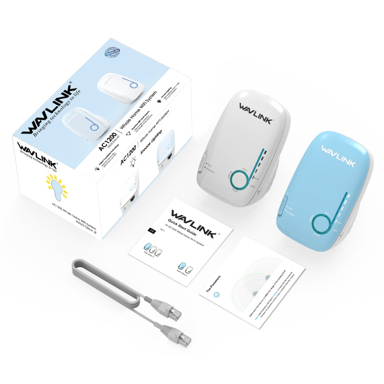 WAVLINK WN576K2 AC1200 Household WiFi Router Network Extender Dual Band Wireless Repeater, Plug:US Plug (White) - HoMEdemic™ 