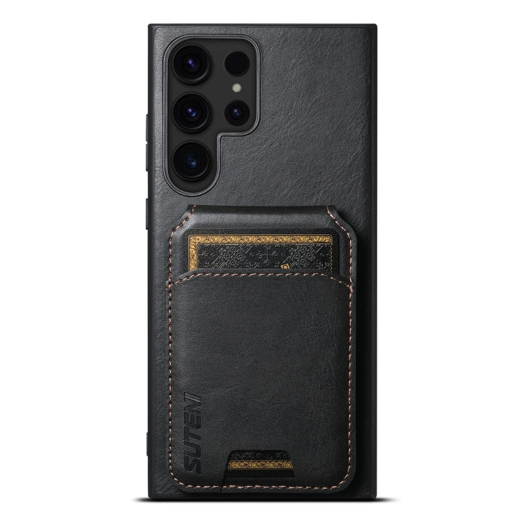 For Samsung Galaxy S23+ 5G Suteni H02 Leather Wallet Stand Back Phone Case(Black) - HoMEdemic™ 