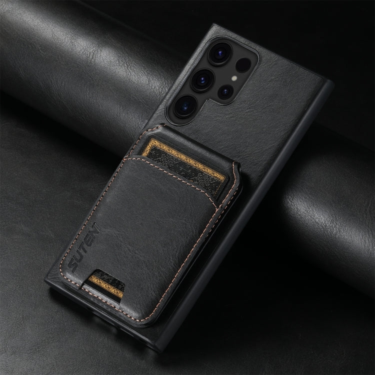 For Samsung Galaxy S23+ 5G Suteni H02 Leather Wallet Stand Back Phone Case(Black) - HoMEdemic™ 