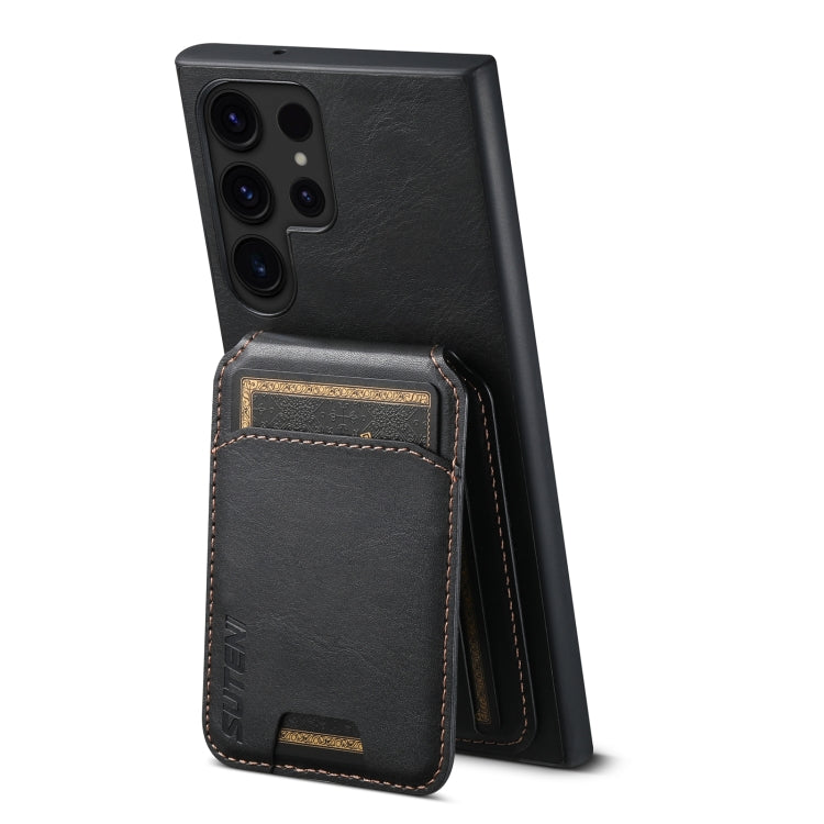 For Samsung Galaxy S23+ 5G Suteni H02 Leather Wallet Stand Back Phone Case(Black) - HoMEdemic™ 