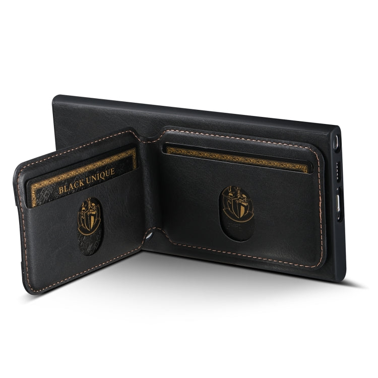For Samsung Galaxy S23+ 5G Suteni H02 Leather Wallet Stand Back Phone Case(Black) - HoMEdemic™ 