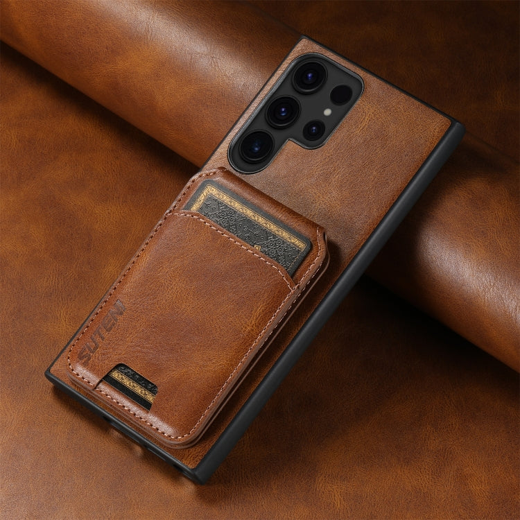 For Samsung Galaxy S23+ 5G Suteni H02 Leather Wallet Stand Back Phone Case(Brown) - HoMEdemic™ 