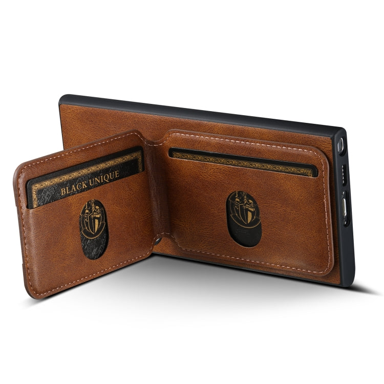 For Samsung Galaxy S23+ 5G Suteni H02 Leather Wallet Stand Back Phone Case(Brown) - HoMEdemic™ 