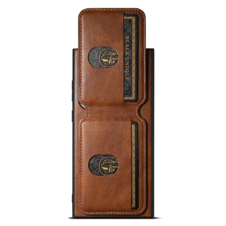 For Samsung Galaxy S23+ 5G Suteni H02 Leather Wallet Stand Back Phone Case(Brown) - HoMEdemic™ 