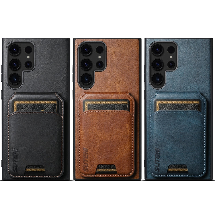 For Samsung Galaxy S23+ 5G Suteni H02 Leather Wallet Stand Back Phone Case(Brown) - HoMEdemic™ 