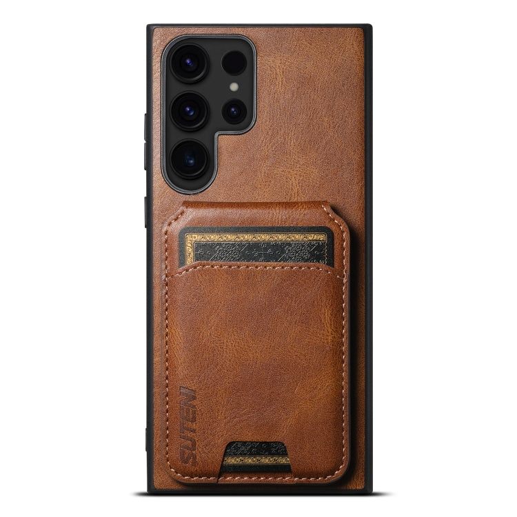 For Samsung Galaxy S23+ 5G Suteni H02 Leather Wallet Stand Back Phone Case(Brown) - HoMEdemic™ 