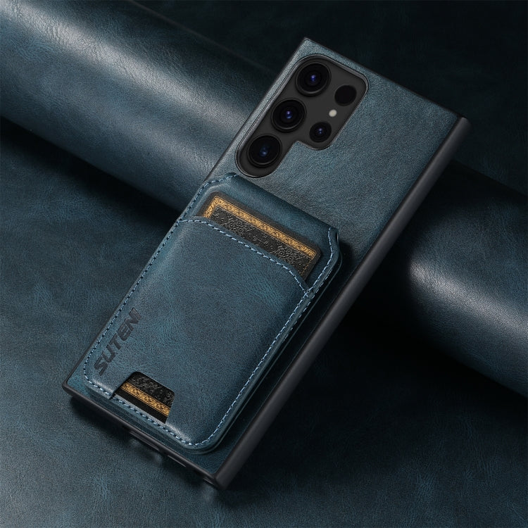 For Samsung Galaxy S23+ 5G Suteni H02 Leather Wallet Stand Back Phone Case(Blue) - HoMEdemic™ 