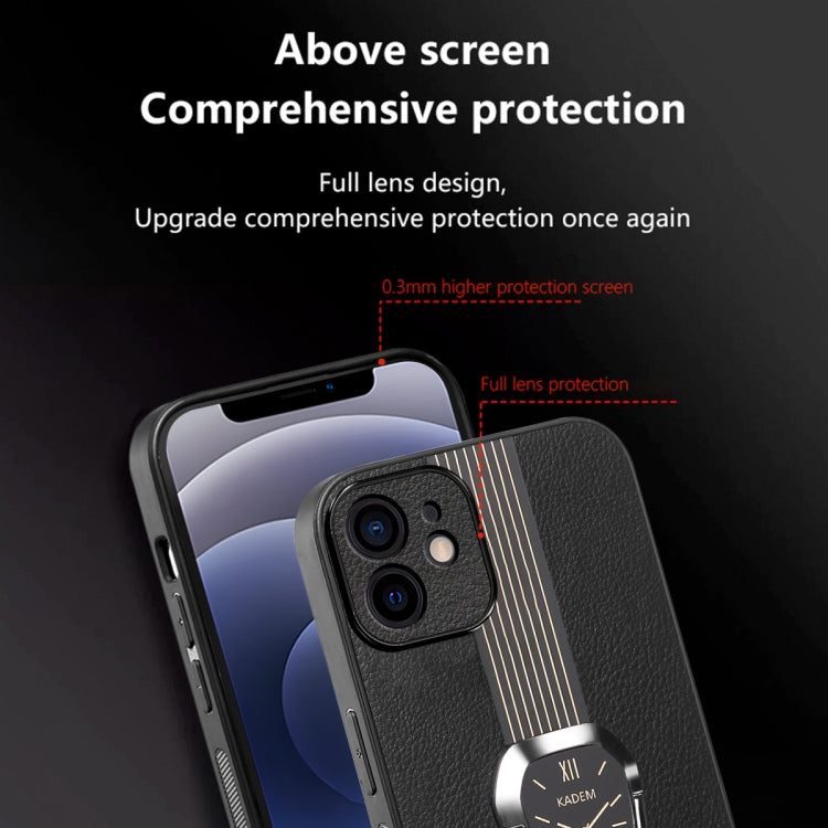 For iPhone 15 Pro Max Magnetic Litchi Leather Back Phone Case with Holder(Black) - HoMEdemic™ 