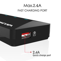 WAVLINK WL-UH3042P1 2.4A Fast Charging Adapter for Keyboard Mouse 4-Port USB3.0 HUB(UK Plug) - HoMEdemic™ 