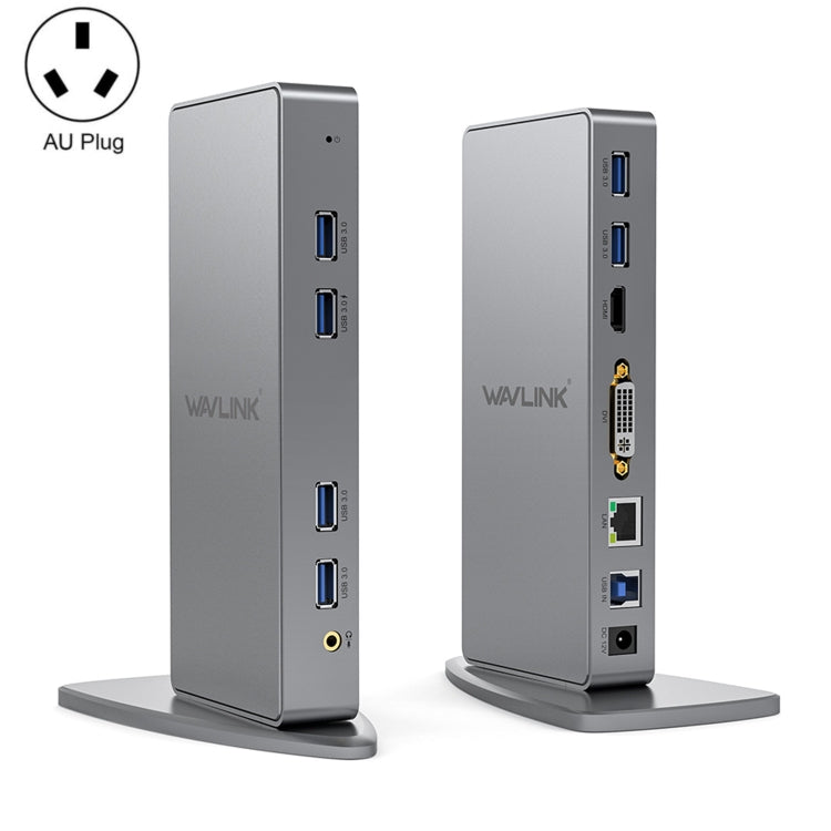 WAVLINK WL-UG39DK7 USB3.0 Hub Adapter Multi-Screen Graphics Card Universal Docking Station, Plug:AU Plug - HoMEdemic™ 