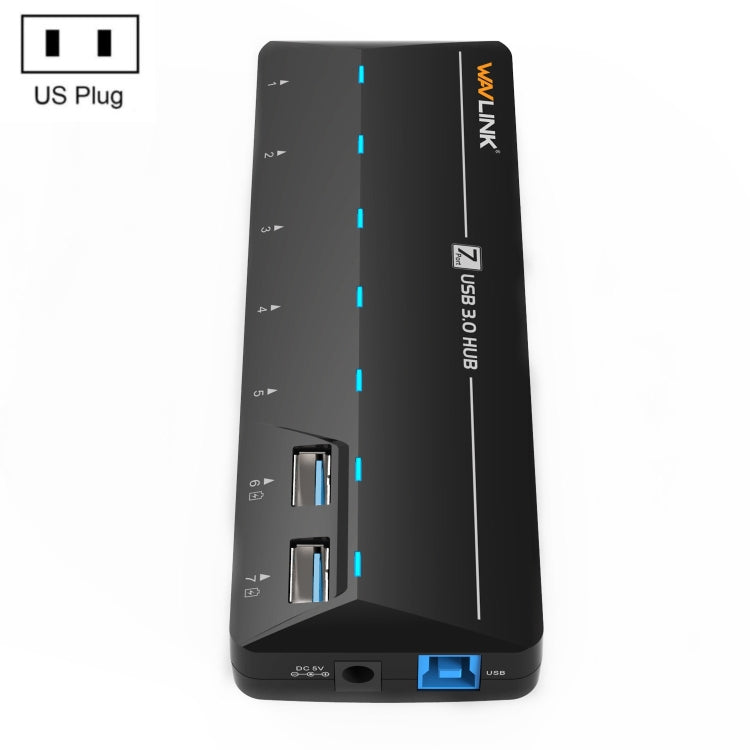 WAVLINK WL-UH3073D USB3.0 HUB Adapter 7-Port Docking Station with Individual Switch(US Plug) - HoMEdemic™ 