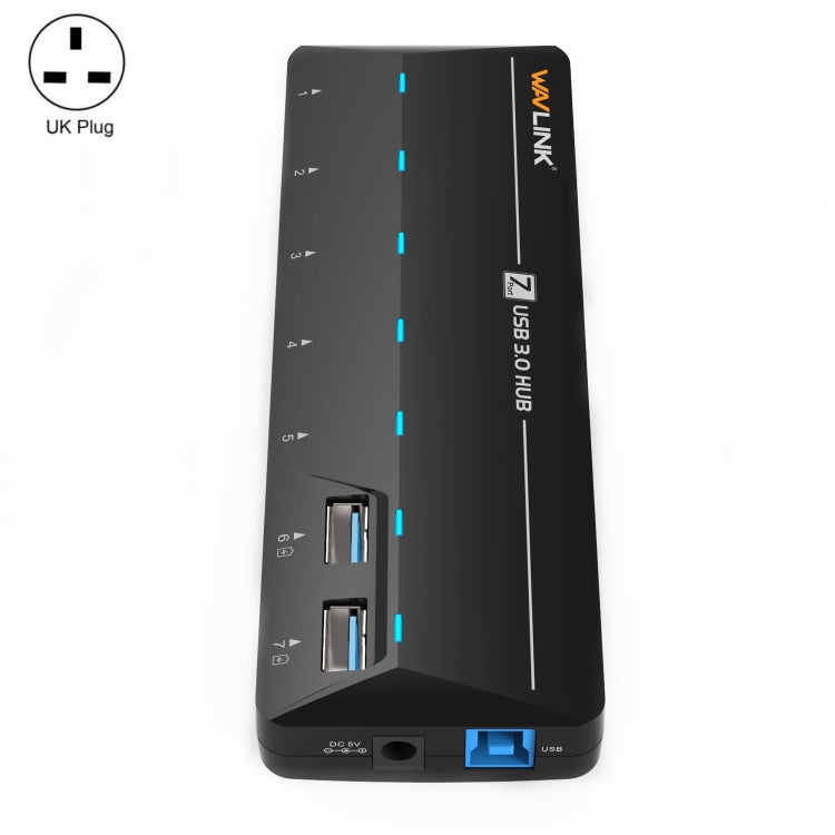 WAVLINK WL-UH3073D USB3.0 HUB Adapter 7-Port Docking Station with Individual Switch(UK Plug) - HoMEdemic™ 