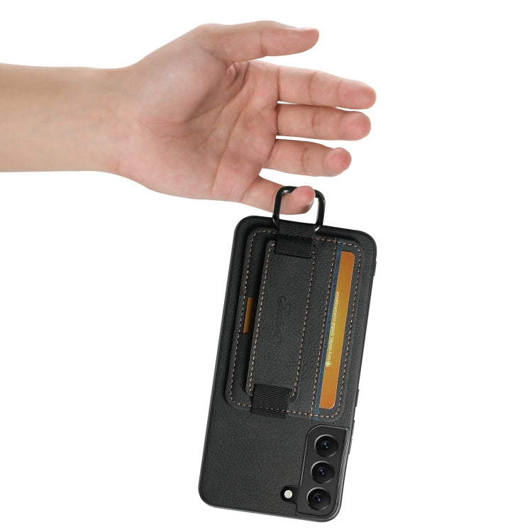 For Samsung Galaxy S23+ 5G Suteni H13 Litchi Leather Wrist Strap Wallet Back Phone Case(Black) - HoMEdemic™ 