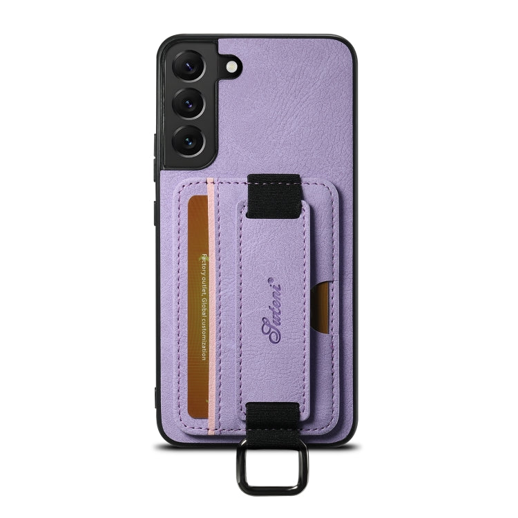 For Samsung Galaxy S23+ 5G Suteni H13 Litchi Leather Wrist Strap Wallet Back Phone Case(Purple) - HoMEdemic™ 