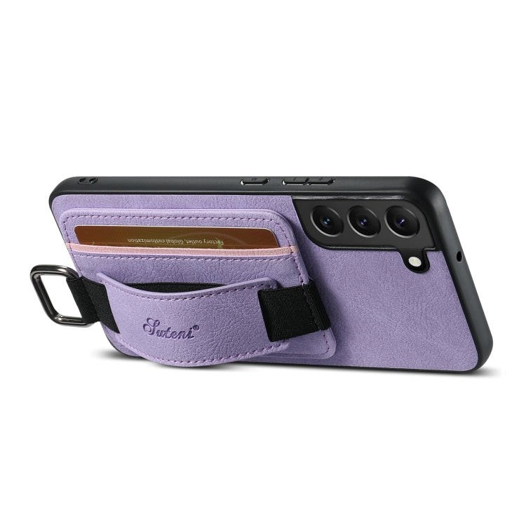 For Samsung Galaxy S23+ 5G Suteni H13 Litchi Leather Wrist Strap Wallet Back Phone Case(Purple) - HoMEdemic™ 