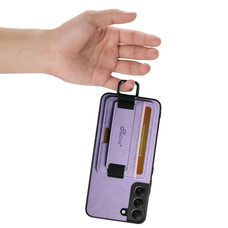 For Samsung Galaxy S23+ 5G Suteni H13 Litchi Leather Wrist Strap Wallet Back Phone Case(Purple) - HoMEdemic™ 