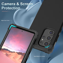 For Samsung Galaxy S24 Ultra 5G 3 in 1 Silicone Hybrid PC Shockproof Phone Case(Black) - HoMEdemic™ 
