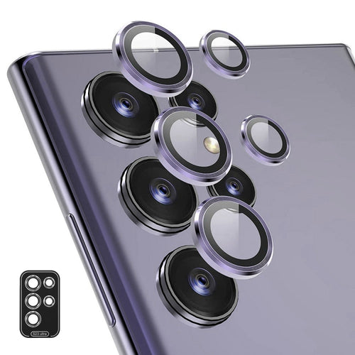 For Samsung Galaxy S24 Ultra 5G ENKAY Hat-Prince 9H Rear Camera Lens Aluminium Alloy Tempered Glass Film(Purple) - HoMEdemic™ 