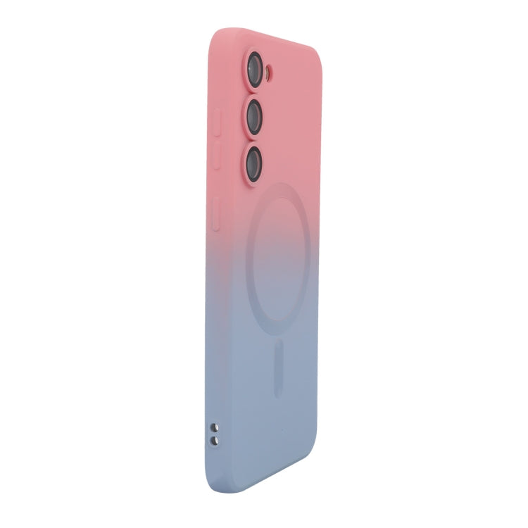 For Samsung Galaxy S23+ 5G ENKAY Hat-Prince MagSafe Rainbow Gradient Silicone Phone Case with Lens Film(Pink Blue) - HoMEdemic™ 