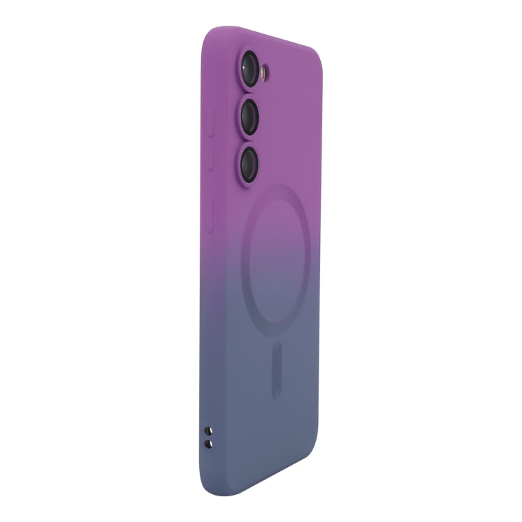 For Samsung Galaxy S23+ 5G ENKAY Hat-Prince MagSafe Rainbow Gradient Silicone Phone Case with Lens Film(Purple Blue) - HoMEdemic™ 