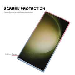 For Samsung Galaxy S24 Ultra 5G ENKAY Hat-Prince MagSafe Rainbow Gradient Silicone Phone Case with Lens Film(Green Blue) - HoMEdemic™ 
