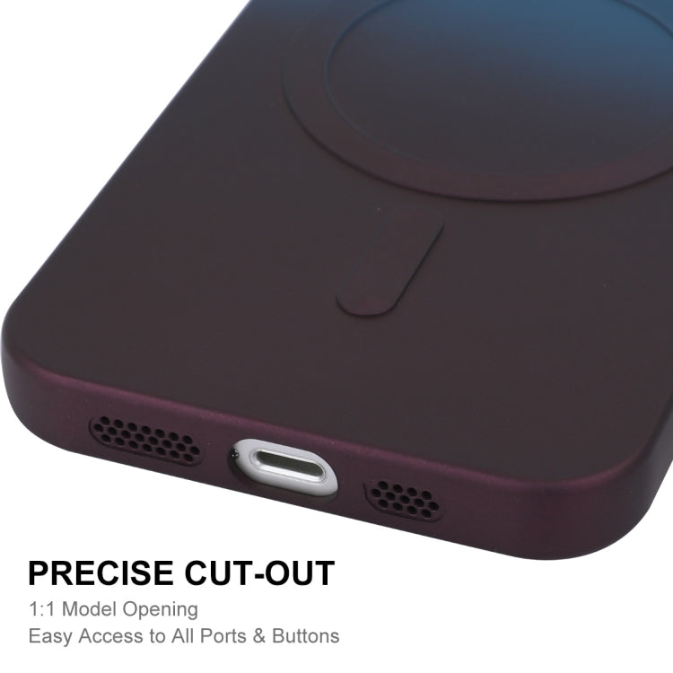 For iPhone 15 Plus ENKAY Hat-Prince MagSafe Rainbow Gradient Silicone Phone Case with Lens Film(Pink Blue) - HoMEdemic™ 