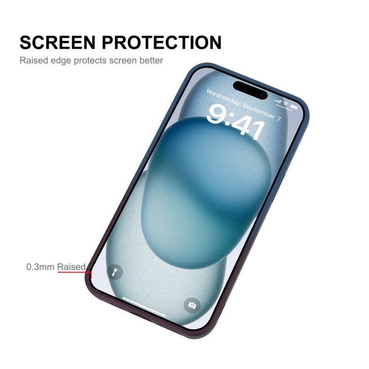 For iPhone 15 Plus ENKAY Hat-Prince MagSafe Rainbow Gradient Silicone Phone Case with Lens Film(Green Blue) - HoMEdemic™ 