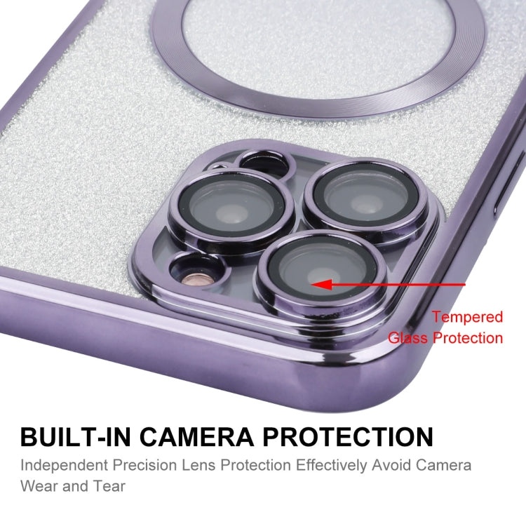 For iPhone 14 Pro ENKAY Hat-Prince Magnetic Glitter Plated Shockproof Phone Case with Lens Film(Golden) - HoMEdemic™ 