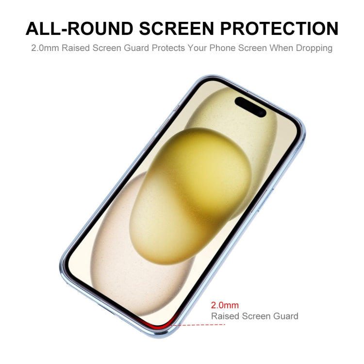 For iPhone 15 ENKAY Hat-Prince Magnetic Glitter Plated Shockproof Phone Case with Lens Film(Silver) - HoMEdemic™ 