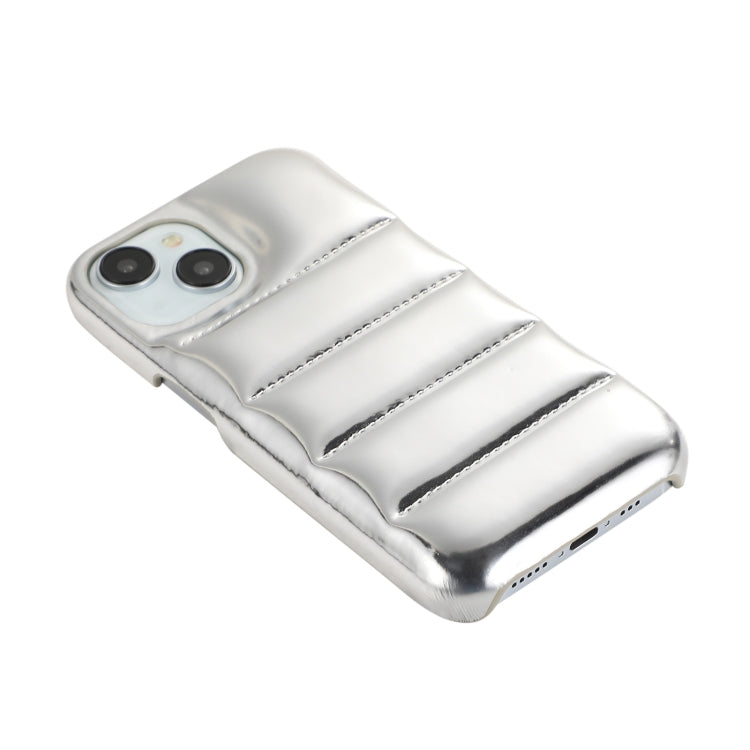 For iPhone 15 Pro Laser Aurora Down Jacket All-inclusive Phone Case(Silver) - HoMEdemic™ 