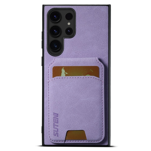 For Samsung Galaxy S24 Ultra 5G Suteni H02 Litchi Leather Card Wallet Stand Back Phone Case(Purple) - HoMEdemic™ 