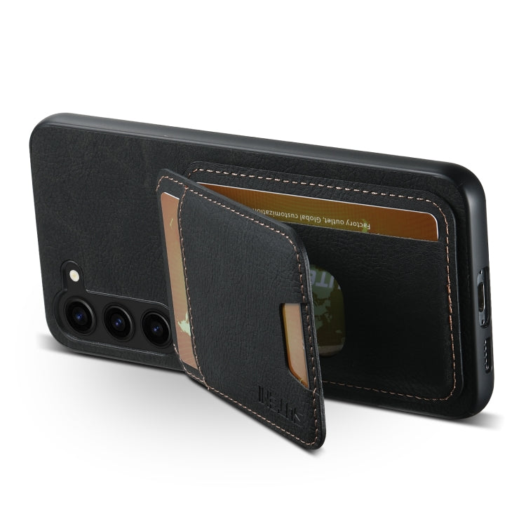For Samsung Galaxy S23+ 5G Suteni H02 Litchi Leather Card Wallet Stand Back Phone Case(Black) - HoMEdemic™ 