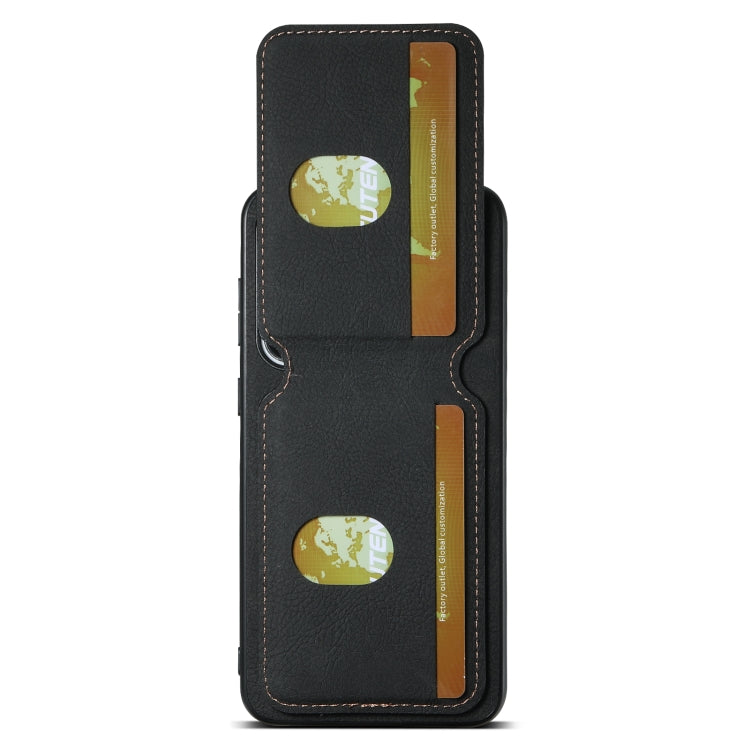 For Samsung Galaxy S23+ 5G Suteni H02 Litchi Leather Card Wallet Stand Back Phone Case(Black) - HoMEdemic™ 
