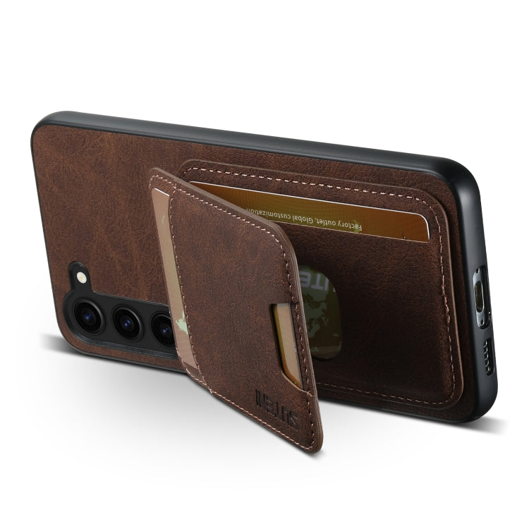 For Samsung Galaxy S23+ 5G Suteni H02 Litchi Leather Card Wallet Stand Back Phone Case(Brown) - HoMEdemic™ 