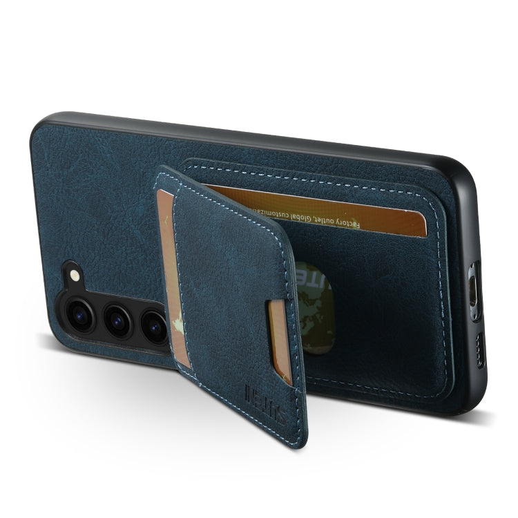 For Samsung Galaxy S23+ 5G Suteni H02 Litchi Leather Card Wallet Stand Back Phone Case(Blue) - HoMEdemic™ 